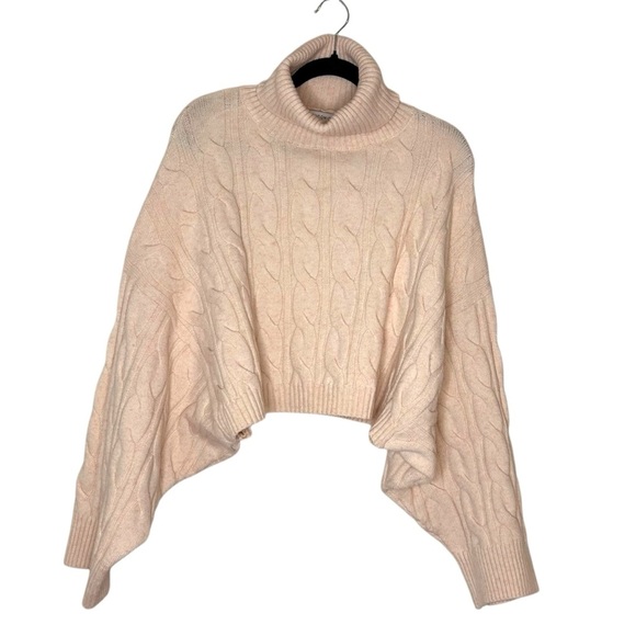Lili Sidonio Molly Bracken Cable Knit Batwing Turtleneck Sweater- Size M/L - Picture 1 of 9